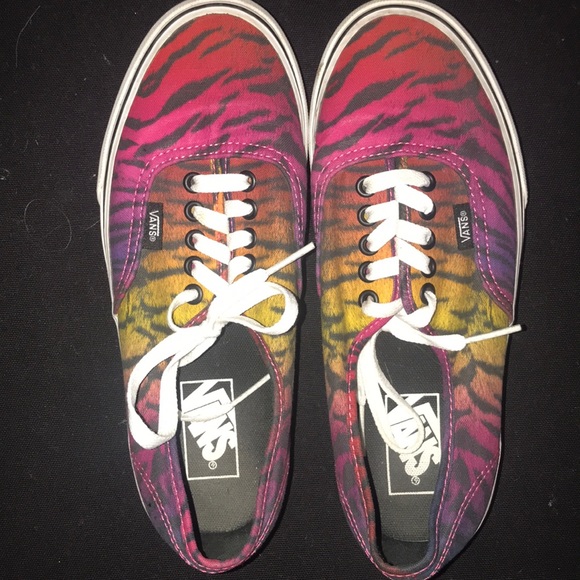 Limited Edition Rainbow Zebra Vans - Picture 1 of 1